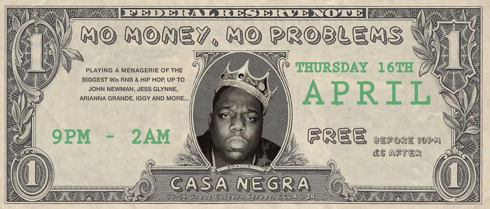CasaNegraLDN's tweet photo. ATTENTION we launch our new Thursday residency #momoneymoproblem this week with @billyclark_ Drinks #offers #tunes http://t.co/TGaRsbnZKe