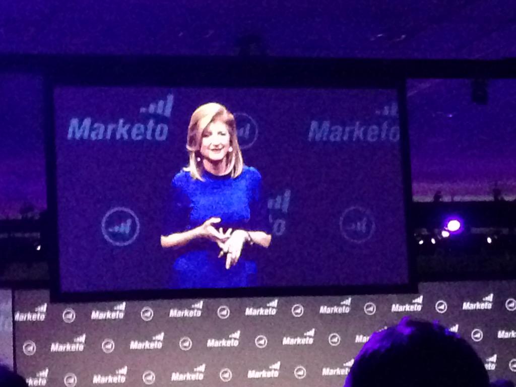 Terrific keynote by Arianna Huffington at #MKTGnation