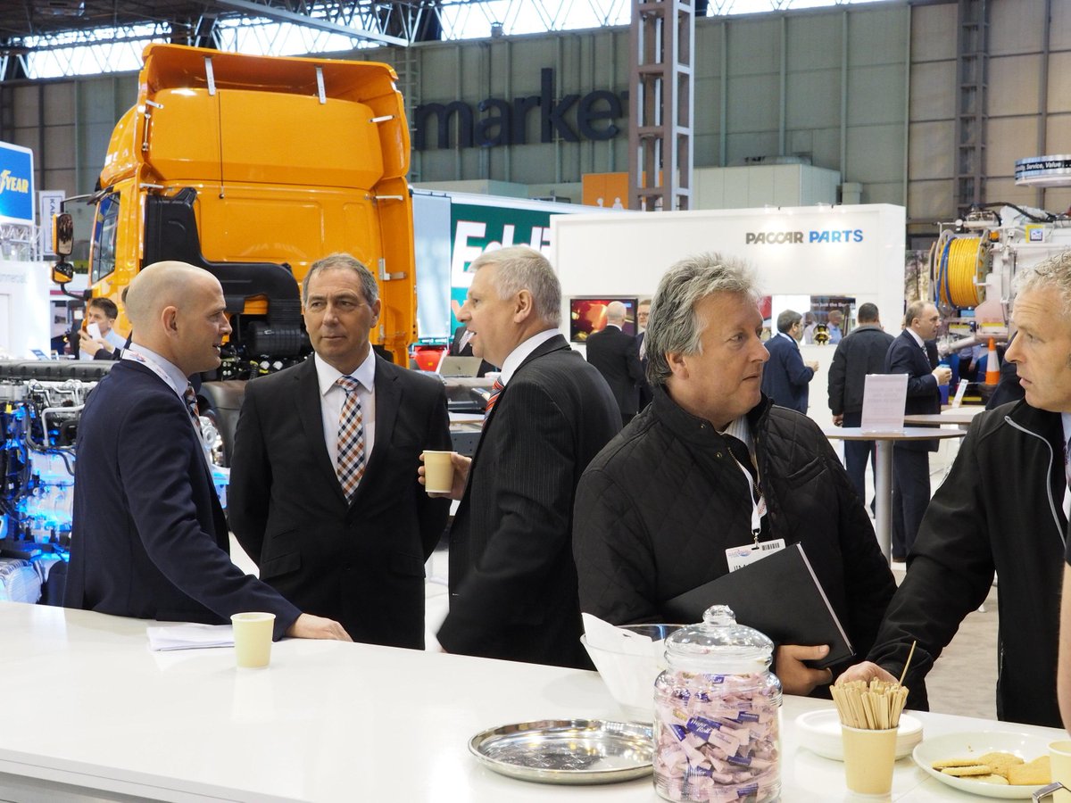 DAFTrucksUK's tweet photo. Day 1 of the #CVShow. Thanks to everyone who came to talk to us about #DAF Transport Efficiency. See you tomorrow. http://t.co/nlG8OyrSHv