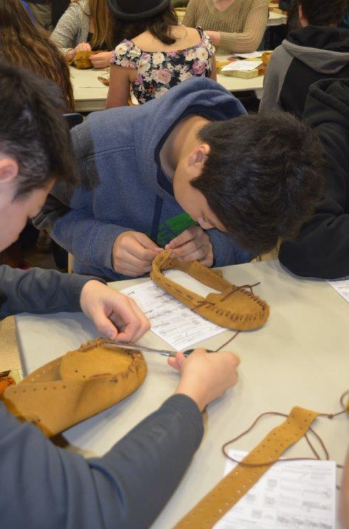 250+ <a href="/dover_bay/">Dover Bay Secondary</a> students making moccasins facebook.com/NLPSAbEd/posts… #sd68 #bced #fnculture