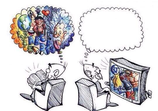 Televizyon izlemekle kitap okumak arasındaki fark...