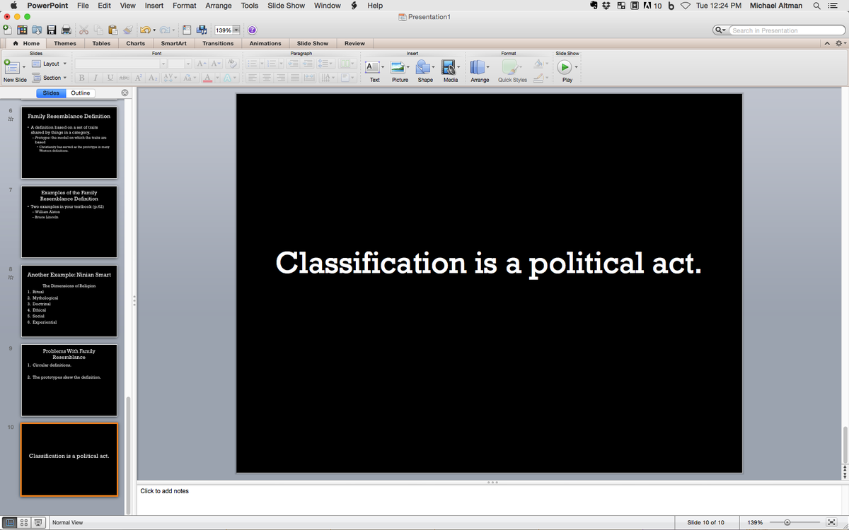 MichaelJAltman's tweet photo. Last slide in my lecture. #RELin5Words @_CatiewithaC_ @RandomJellyBean @StudyReligion http://t.co/crO9EyquYM