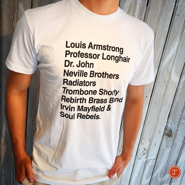 jeantherapy's tweet image. All of our favorite #NOLA legends all on one J-Tee! Stop by ANY #Jeantherapy location to pick up this #JTee for men…