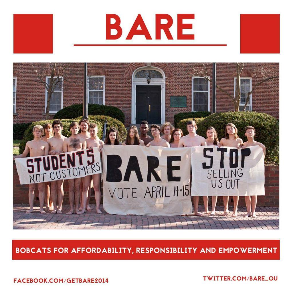 BARE_OU's tweet photo. Everybody remember to vote BARE today, THE student power ticket. we can't do it without you!! http://t.co/vognd5Wbg9