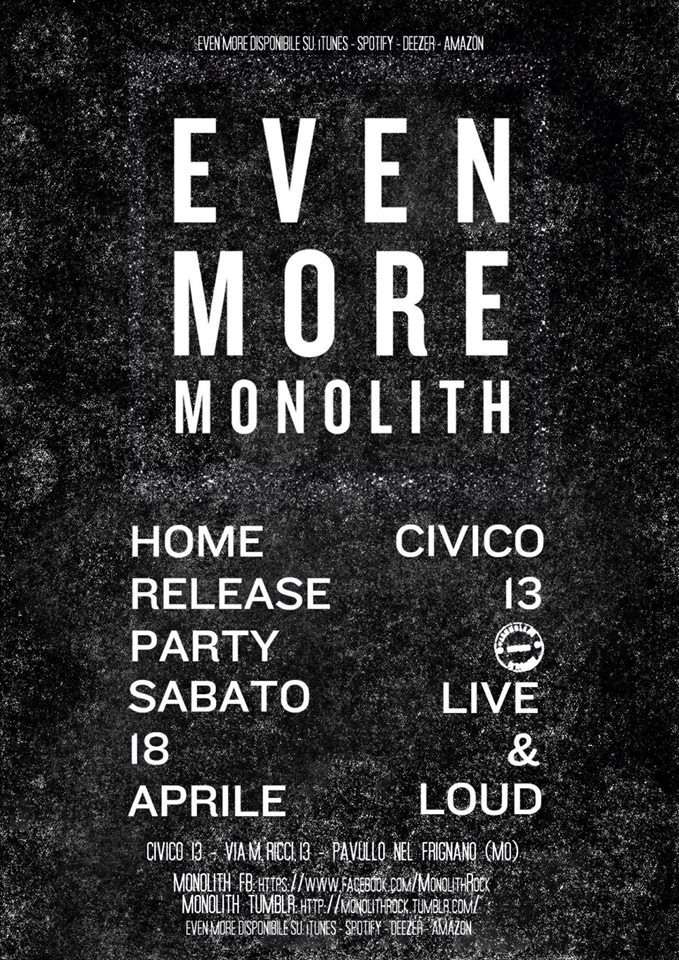 Monolithrock's tweet photo. Sabato, #Civico13, #HomeReleaseParty.

#EvenMore
#StayLoud http://t.co/t1EnJGPhrH