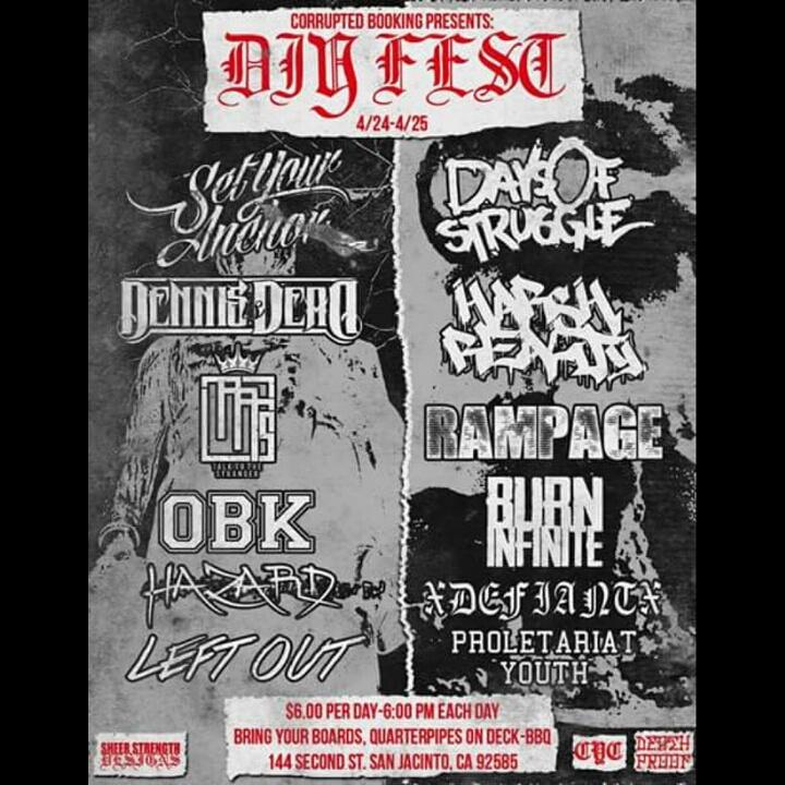 4/24 hometown show with our boys in <a href="/setyouranchorca/">Set Your Anchor</a> @dennisisdead <a href="/HazardHC/">Hazard</a> @to_stranger $6 at the door!