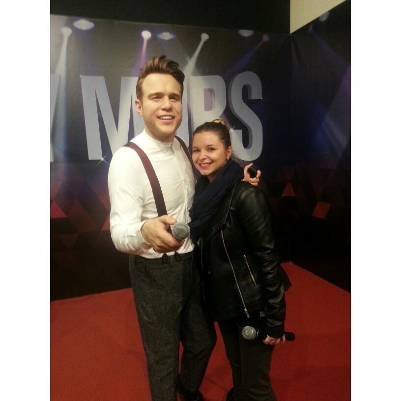 NicolleLeach93's tweet photo. Went to see @ollyofficial today at @MadameTussauds. Look out for me next Wednesday Olly I'm standing at Manchester ♥ http://t.co/SU9DycgX9s