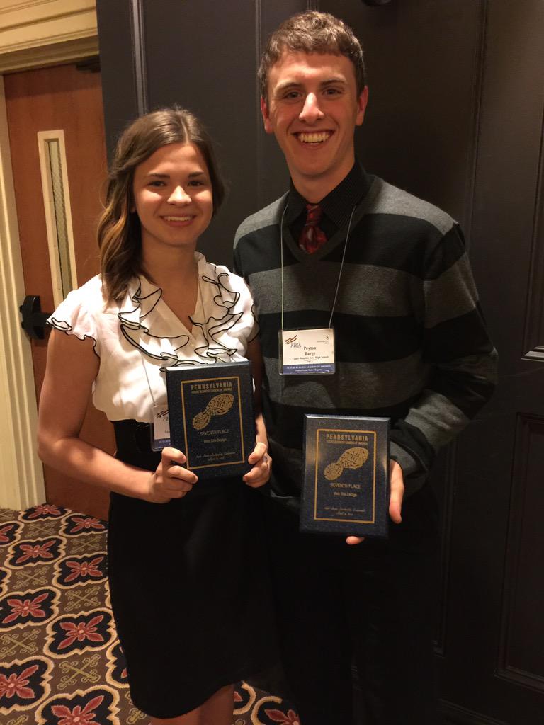 UDAFBLA's tweet photo. Congrats Bri and Peyton for getting up on stage and placing 7th in Web Page design. #UDAProud #PAFBLA2015 #States http://t.co/UZz3xEZ3do