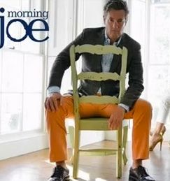 MarkSoveign's tweet image. Who do we know in the media that is in the habit of wearing orange pants?  #Inners #morningjoe  #OrangePants
