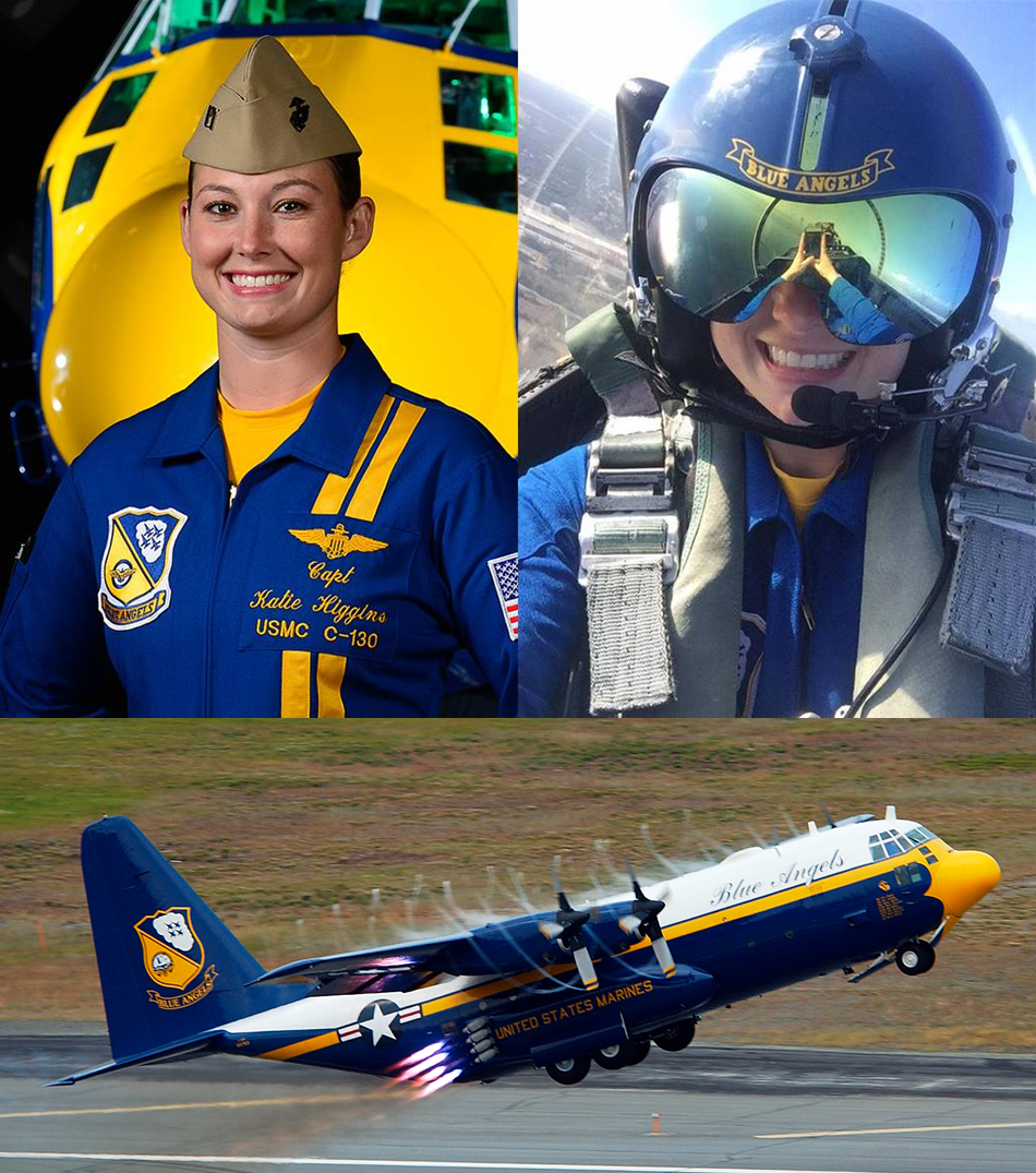 DeptVetAffairs's tweet photo. #VeteranOfTheDay @USMC Katie Higgins @gearupflapsup  1st female @BlueAngels pilot to fly in a demo #SemperFi http://t.co/eUzvPY9Gu2