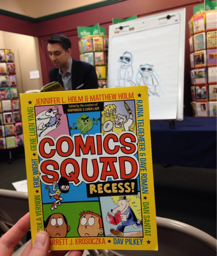MrSchuReads's tweet photo. I'm giving away 2 copies of Comics Squad signed by @StudioJJK. RT before 12 to enter drawing. http://t.co/PHSyvzktWm http://t.co/YgNhLdaM8l