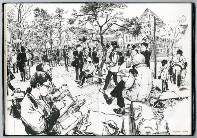 Pentel brush pen on paper #kimjunggi #pentel #brushpen #moleskine #drawing #sketch #illustration 