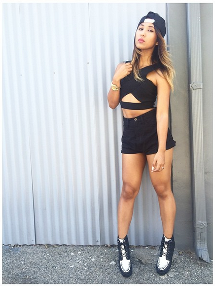 chenelleworld's tweet photo. I clean up quite nicely #OOTD #TodaysLook #ChenelleWorld #BeFierce #antithesisapparel #azulbymoussyusa #tukfootwear http://t.co/yeq9HEvm0P