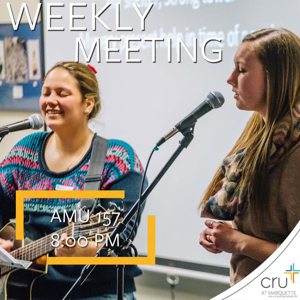 MarquetteCru's tweet photo. See you in 30 minutes for our Weekly Meeting! http://t.co/t8cM1qVQjv