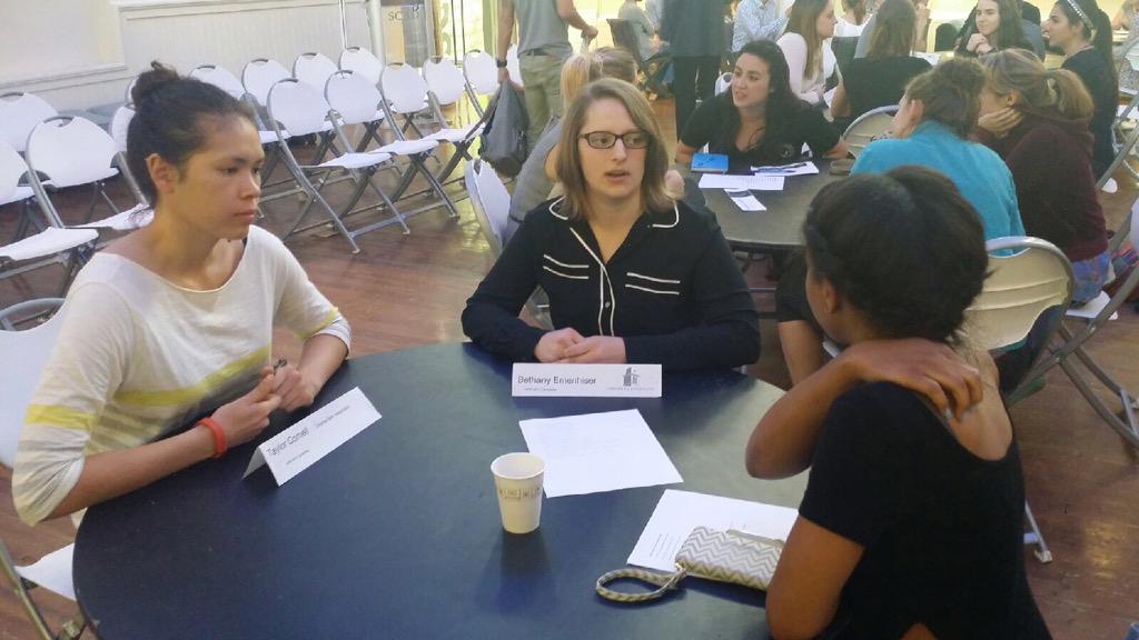 SPAatSCAD's tweet photo. Two Historic Preservation members represented the department at the @SCADCAS internship night. #SCAD #internships http://t.co/5U204RnNaF