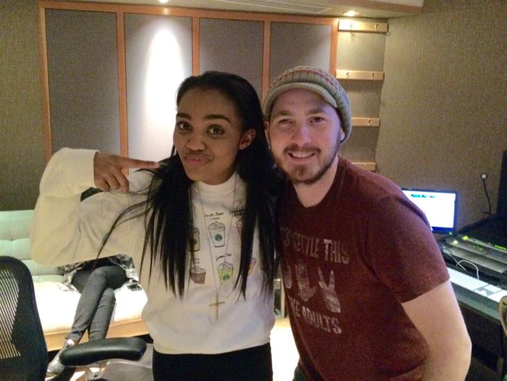 chen_neeman's tweet photo. Putting in that studio time with the amazing @chinamcclain!! http://t.co/u4iBDtrc1z