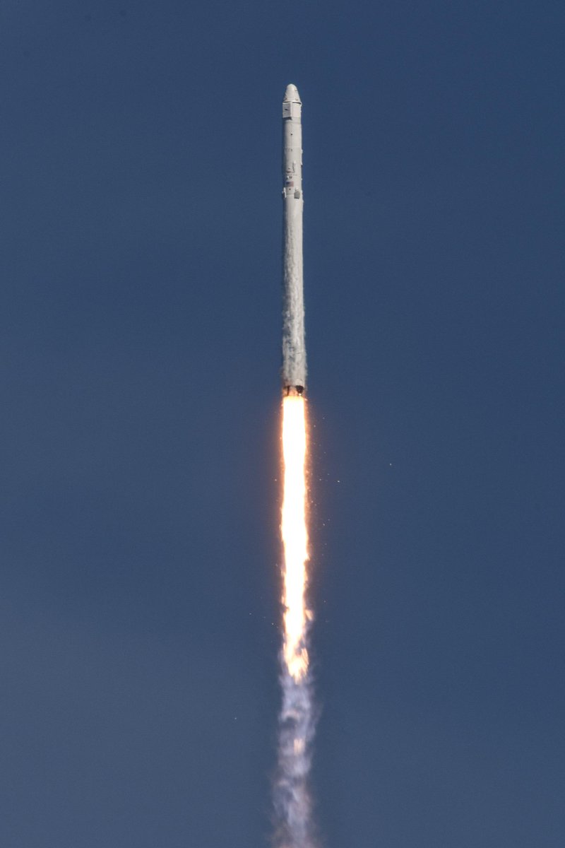 SpaceX's tweet image. LIFTOFF of #Falcon9 and #Dragon on the CRS-6 mission to resupply the space station for @NASA. spacex.com/webcast