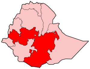mukeshdrawar's tweet photo. Map of Ethiopia showing Oromia state. (Redish Area) http://t.co/GGlLbpVPub