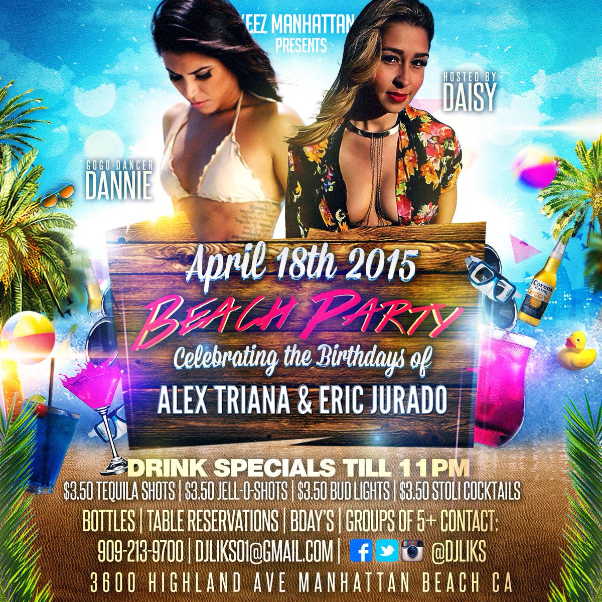 Hit up our #beachparty this Saturday with DJ <a href="/DJLIKS/">DJ LIKS</a> #cantwait #party #saturdaynight