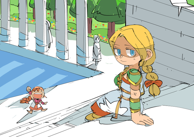 お絵かき:ワル+背景 