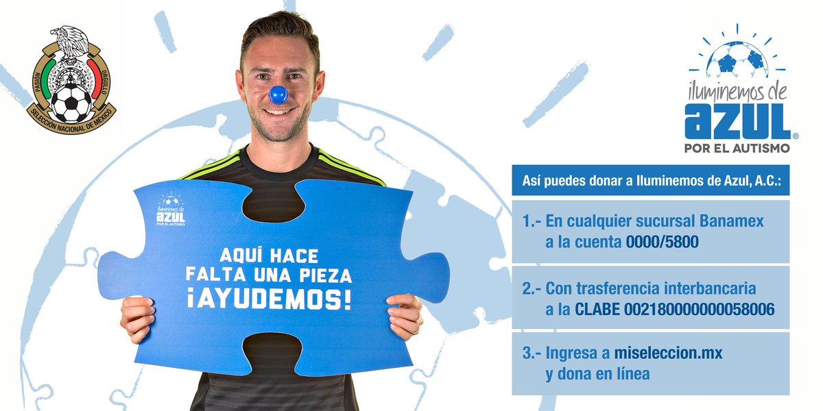 miseleccionmx's tweet photo. ¿No tienes tu nariz azul? Dona en http://t.co/HHAoTxLR8c y apoya el tratamiento de personas con Autismo #JugamosTodos http://t.co/OgzAwmClVb