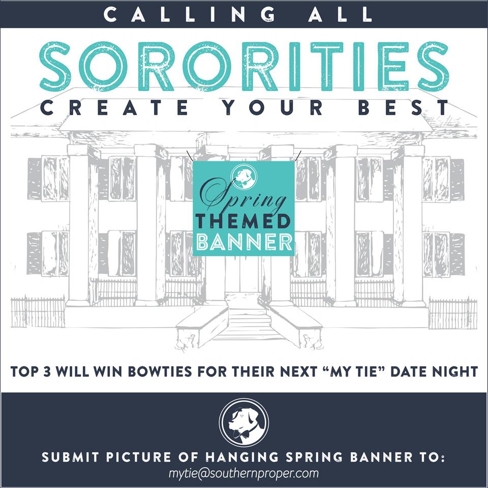 southern_proper's tweet image. Sorority girls, show us what you&apos;ve got! #SoPro #BannerContest #MyTie
