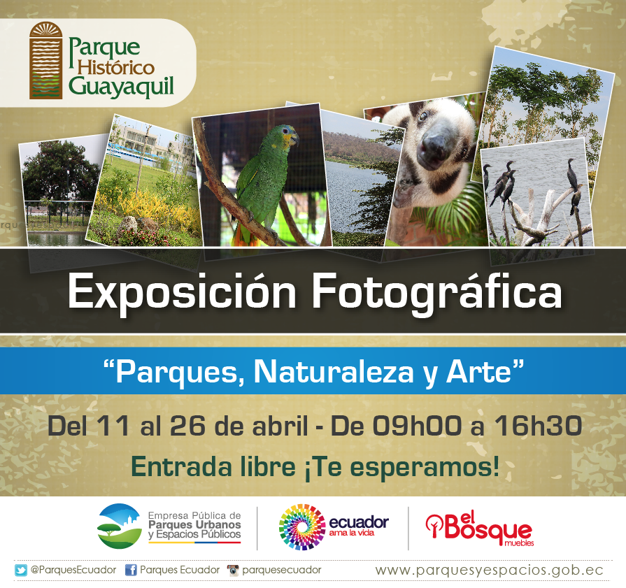 PHEcuador's tweet photo. Entornos de @ParqueSamanes @PHGEcuador y #ParqueLago se exponen en "Parques, Naturaleza y Arte". http://t.co/Y0X9JVX0X9
