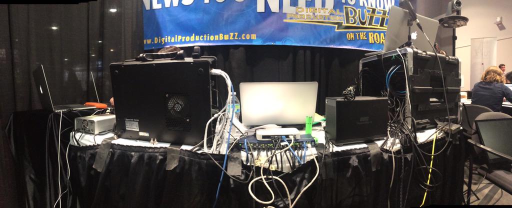DPBuZZ's tweet image. Our simple, "plug and play" live streaming video and audio set up. #notsimple #NABshow #nabshowbuzz