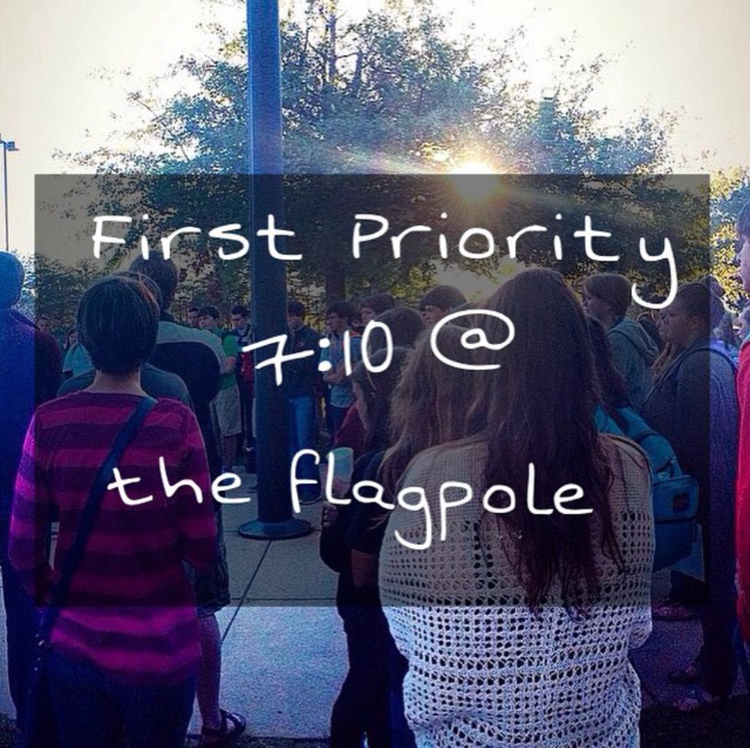 THS1Priority's tweet photo. Don't forget First Priority by the flag pole tomorrow! Have a great rest of the day! http://t.co/Uja3waLfV0