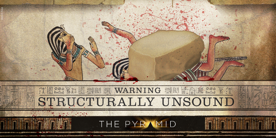 20thHorror's tweet photo. Your desire to explore the Pyramid will crumble as fast as the ceiling. #ThePyramid #FoxHorror http://t.co/KKvUAW3SIz