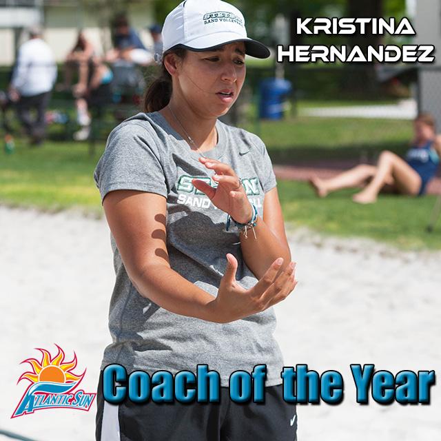 StetsonBeach's tweet photo. #HatsOff once again to all our #ASunSVB award winners, including Pair of the Year and Coach of the Year! http://t.co/e7bAv8FWwx