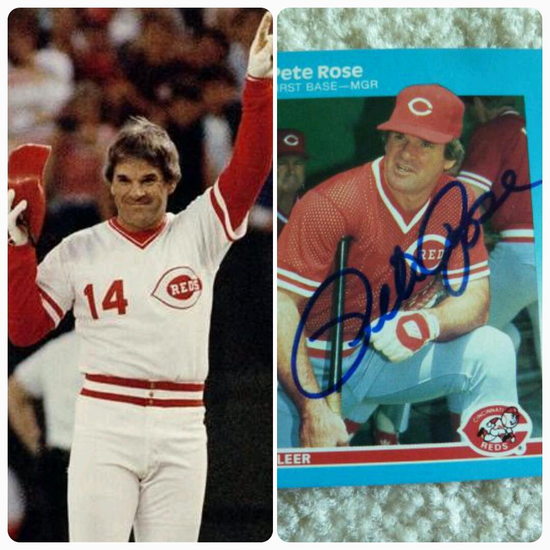 The reason I wore on my high school baseball jersey. Happy birthday Pete Rose! 