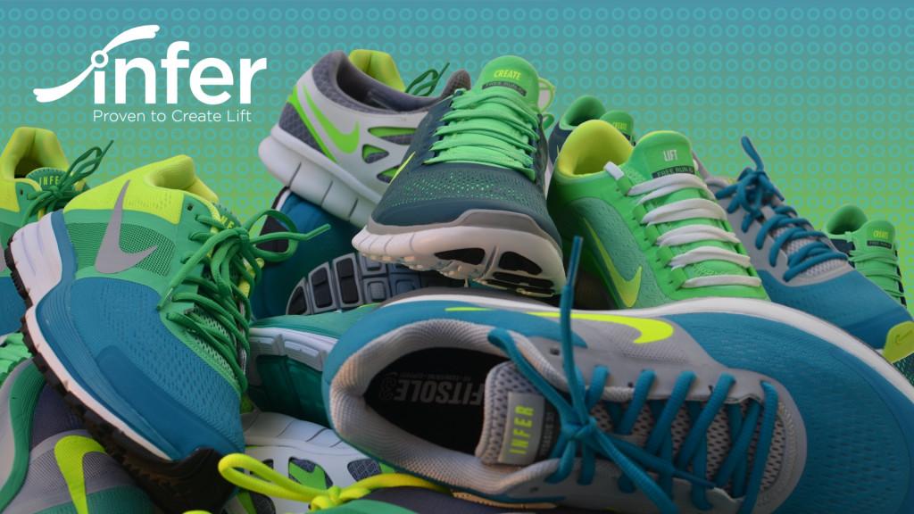 ngemberling's tweet image. Stop by the @InferInc booth to win a pair of CUSTOM NIKES! #MKTGnation #PredictiveScoring