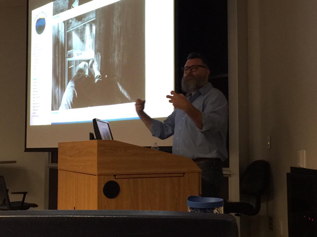 SPJatWVU's tweet photo. Thank you @walkyourcamera for coming to @wvumediacollege and sharing your work with us. http://t.co/IroGUaG6g9