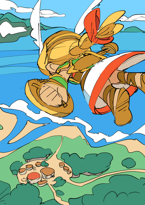 お絵かき:ワル+風景 