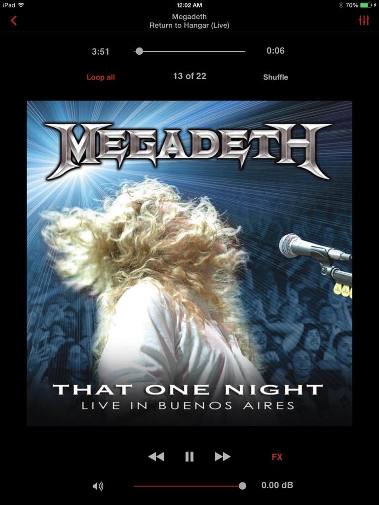 pride4metal's tweet image. #nowplaying Megadeth - Return To Hanger #ThatOneNight