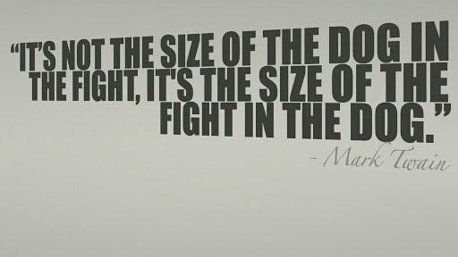 JalanPemimpin's tweet photo. "It's not the size of the dog in the fight, it's the size of the fight in the dog" -Mark Twain. Have a good day :) http://t.co/9s60WsSkpJ