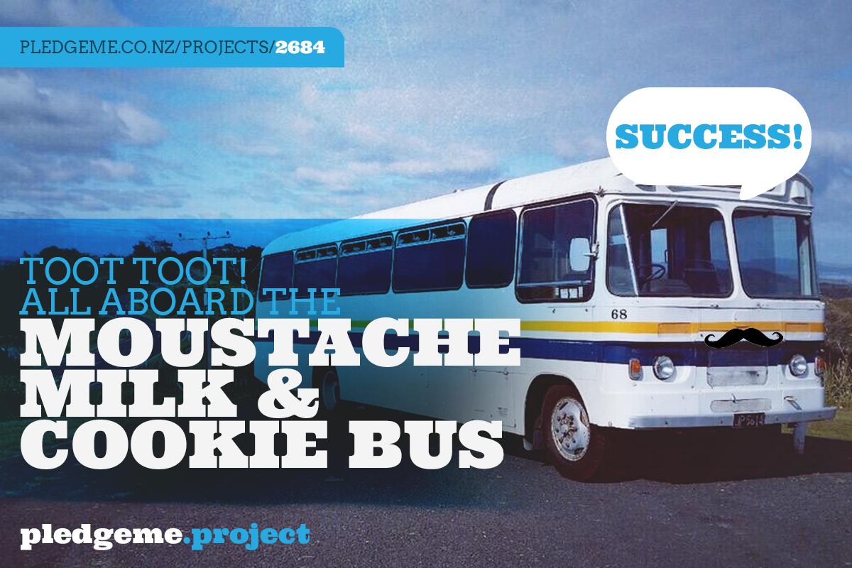 pledgeme's tweet photo. Big congrats to @MoustacheNZ for reaching your goal! #SaveMoustache Bring on the bus! http://t.co/W2idvucjmK