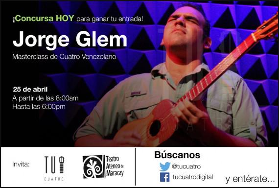 Concursando en <a href="/tucuatro/">TuCuatro</a> para ir al Masterclass de <a href="/JorgeGlem/">Jorge Glem</a> en Maracay