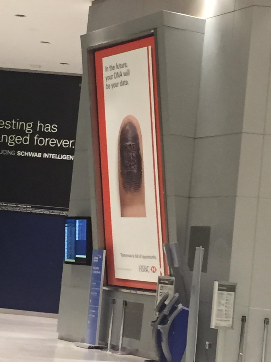 JennaCerce's tweet photo. A little blurry, but I saw this sign at the airport over Spring Break. #EDTsparks #future #DNA #data http://t.co/pADw1kIKSx