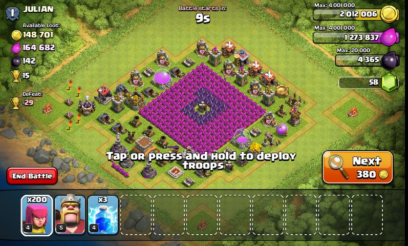 WarGame_CoC's tweet photo. Aver quien le hace 100%... Esas chozas siempre matan tiempo de ataque :( @FuriaRojaNet @Clanes_DesCoC @CocSpainCom http://t.co/OcOYm7wVi0
