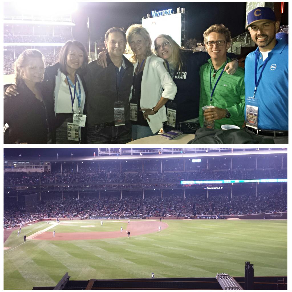 Quest's tweet photo. Enjoying a night out with our friends and customers at the @Cubs game! http://t.co/m7mK9efd0G #DellSQL http://t.co/roUkYTeKdz
