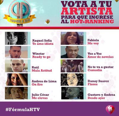 JulioCesarCanta's tweet photo. #MeElevas ya está en @FORMULAHTV ¡Vota! En http://t.co/wydW3dXlhH para que ingresemos al @HTVHotRanking de @HTVMusica http://t.co/PuA54Y7arW