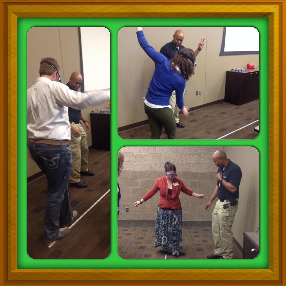 Iamcrystalranee's tweet photo. @CenturionsKC participating in distracted driving activities with the DUI goggles. Are they safe? lawandorderkc http://t.co/2OFycPN3ME