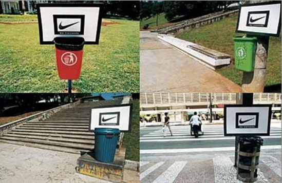 unepubparjour's tweet photo. Très bien vu ce street #marketing de Nike qui nous pousse à bien viser ! #publicité #utile http://t.co/xfQiVweG1A