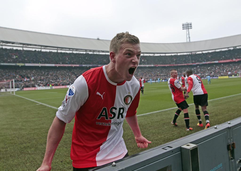 Feyenoord's tweet photo. John #Guidetti viert vandaag zijn verjaardag. De Zweedse spits is 23 jaar geworden. Gefeliciteerd @superguidetti! http://t.co/5rSN6FhDsS