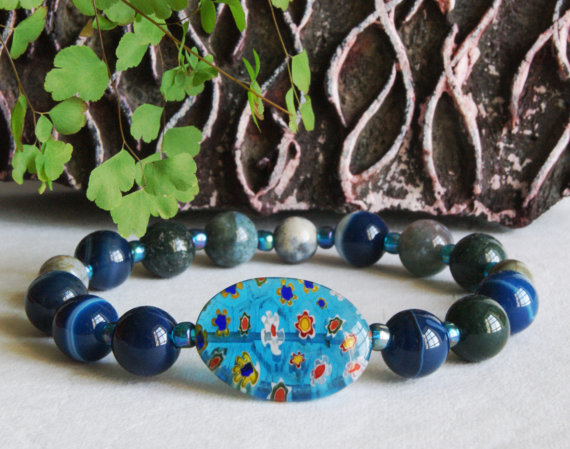 indrasnetDK1's tweet photo. Blue #agate and glass bracelet, #Millefiori beads, #yogabracelet #etsy http://t.co/egOKtsYu9Y http://t.co/1Jin8msZsd