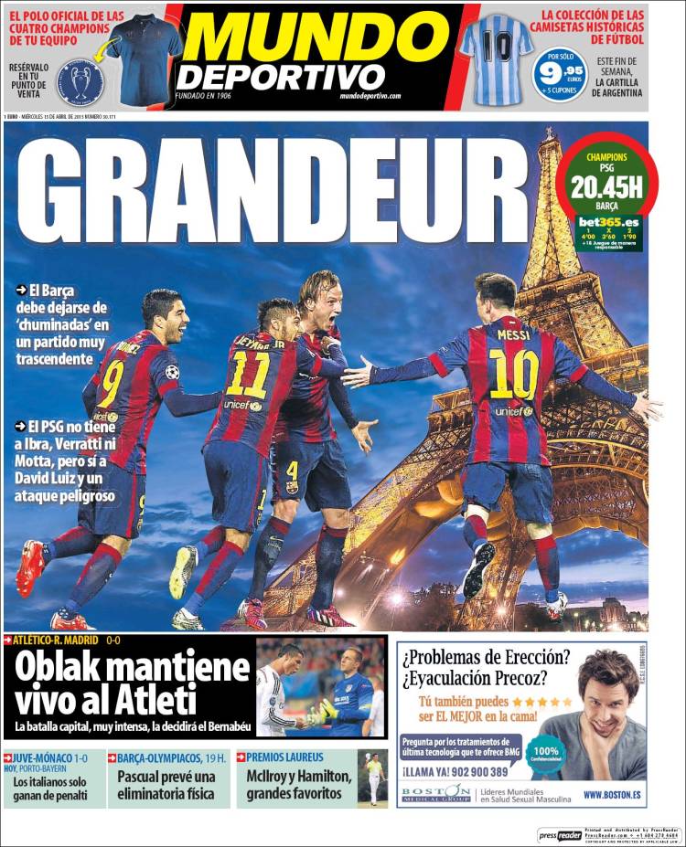 elchiringuitotv's tweet photo. Así vienen LAS PORTADAS en la prensa deportiva de este miércoles. #ElChiringuitoDeNeox http://t.co/9nS3WrWykm