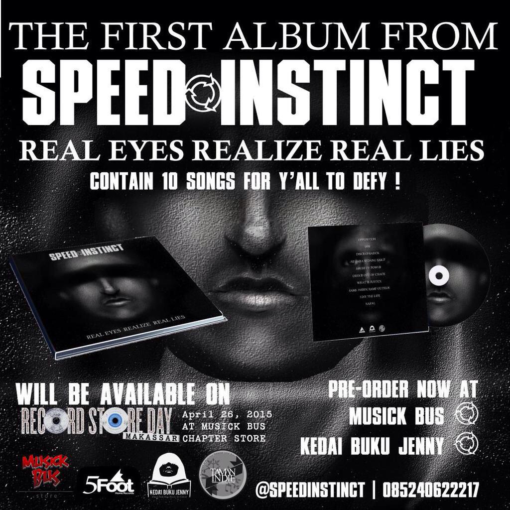 telah rilis album perdana <a href="/SpeedInstinct/">Speed Instinct</a> - "Real Eyes Realize Real Lies". sukses cessku! \m/