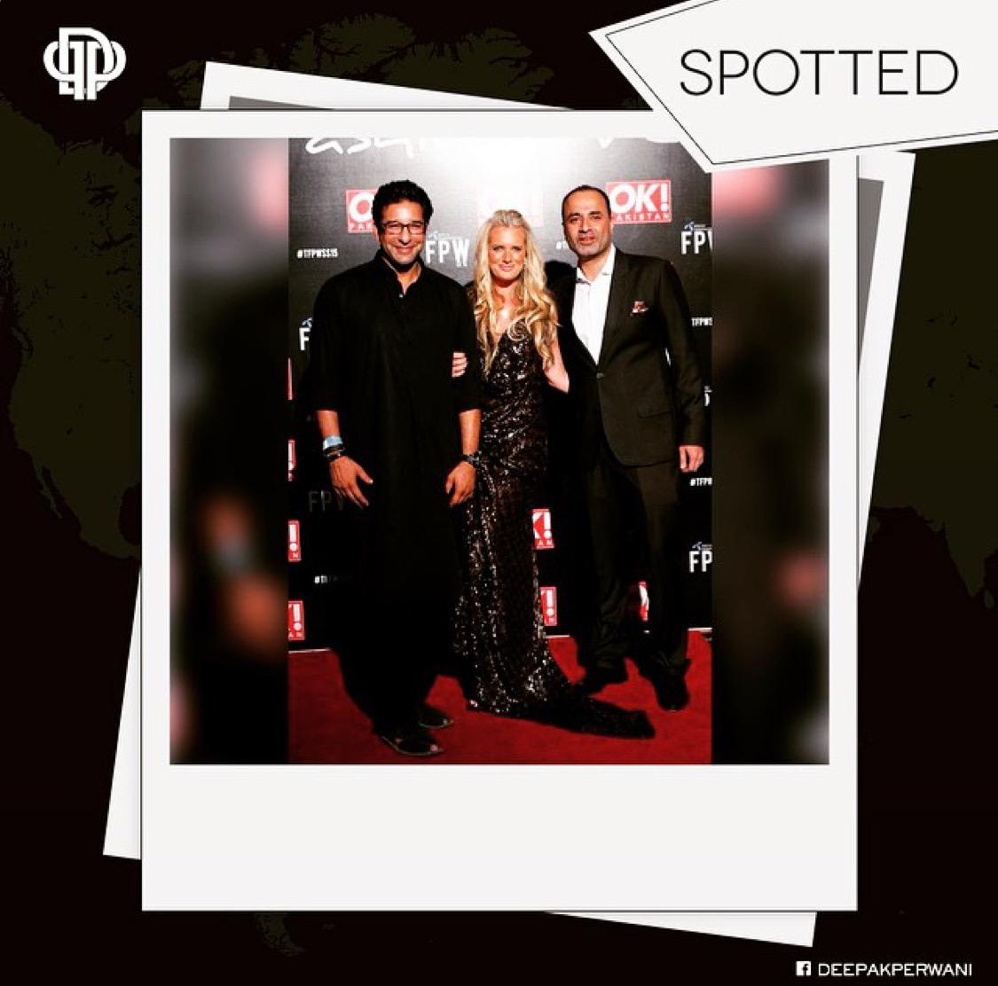 iamShaniera's tweet photo. #RedCarpet @DPerwani @wasimakramlive #lovemydress #fashion #couture #style #spotted #deepakrocks #PFWπ @OK_Pakistan http://t.co/cEMnGxRg8D